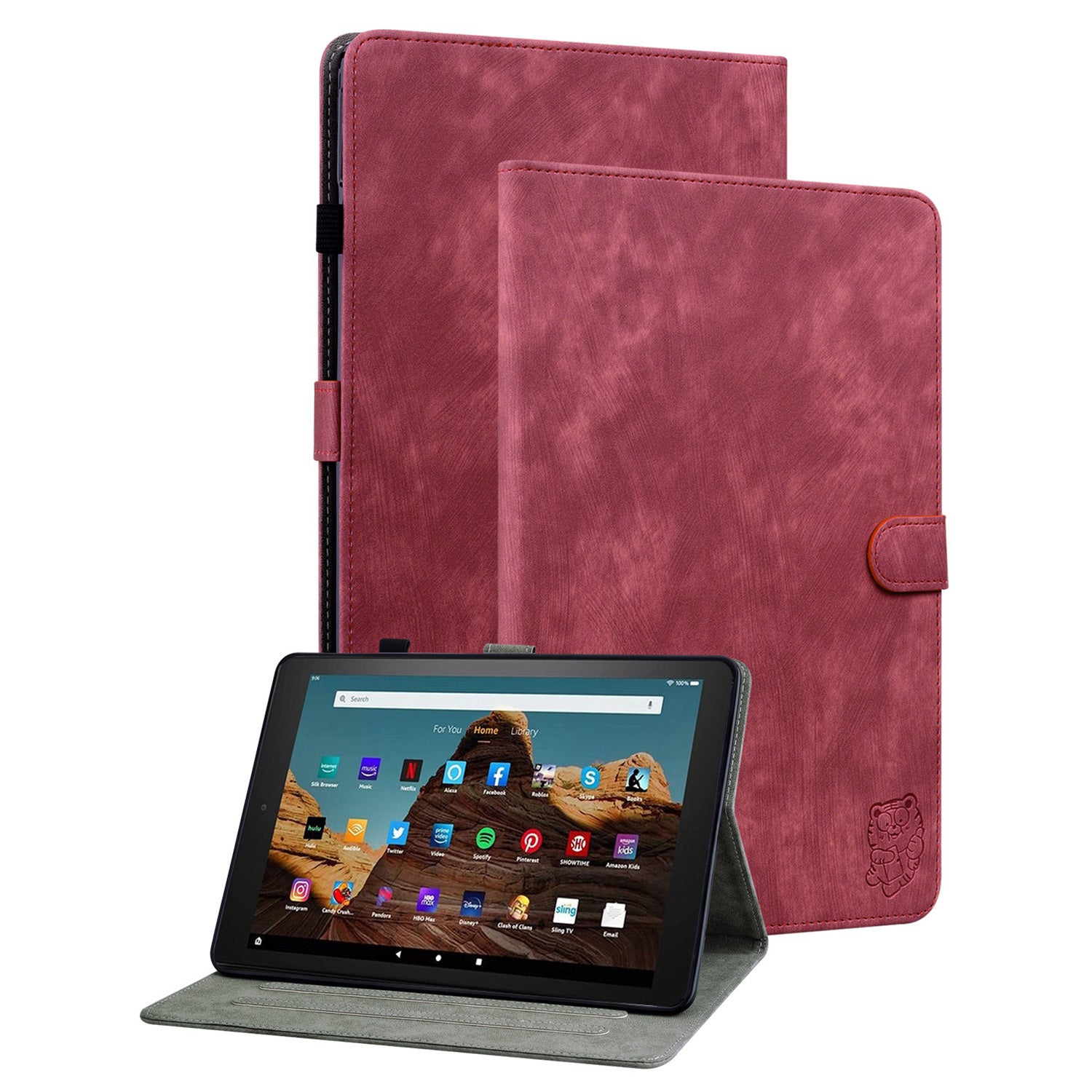 For Amazon Fire HD 10 (2023) Case Leather Tablet Cover with Card Slots Stand For Amazon Fire HD 10 (2023) Case Leather Tablet Cover with Card Slots Stand
